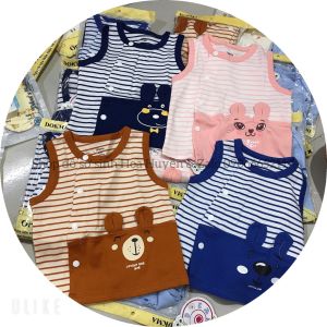 Áo gile cho bé trai bé gái sơ sinh giúp giữ ấm ngực giữ nhiệt cho bé chất Vải cotton mềm mại Dokma bé từ 3-10kg