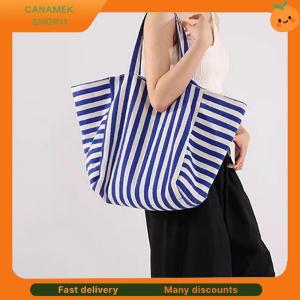 ❣️❣️❣️ Korean Version Large Capacity Tote Bag New Fashion Striped Tote Bag Shoulder Bag