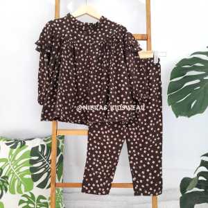 ZAHRA SET - SETELAN ANAK PEREMPUAN RAYON - SETCEL ANAK PEREMPUAN - ONE SET BAJU MUSLIM - PIYAMA