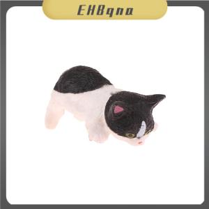 EHBqna เครื่องประดับรูปแมวการ์ตูนน่ารักขนาดเล็ก1ชิ้นตกแต่งรถยนต์ขอบจอรถยนต์รูปแมวภูมิทัศน์ขนาดเล็กสุดสร้างสรรค์ของขวัญอุปกรณ์เสริมสำหรับรถยนต์