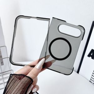 FB5G Transparent Foldable Phone Case Matte Shockproof Flip Phone Protector Minimalist Anti fingerprint ic PC Cover for iPhone Duo