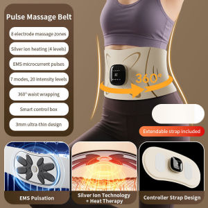 AEOKS The same abdominal massager EMS Micro-current waist massage abdominal heating exercise full-burning mesotherapy belt