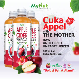 MYNUT CUKA APEL 250 ML APPLE CIDER VINEGAR 100% ASLI PRODUK HERBAL PREMIUM QUALITY
