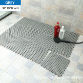 LUVHOME 30x30CM Bath Mat Holes Drain Floor Mat Non-Slip Bathroom Mat Shower Mat DIY Toilet Square PVC Mesh Drainage Mat