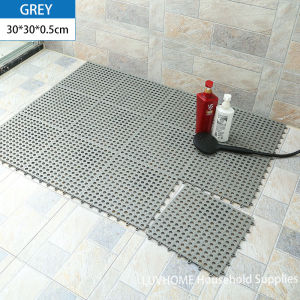 LUVHOME 30x30CM Bath Mat Holes Drain Floor Mat Non-Slip Bathroom Mat Shower Mat DIY Toilet Square PVC Mesh Drainage Mat