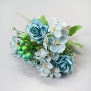 Tanaman Hias Bunga Mawar Tangkai Plastik Artificial Ornamen Dekorasi Pajangan Buatan COD PBP146