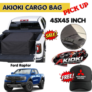 AKIOKI Pickup Cargo Bag for FORD RAPTOR 45×45 Inch Heavy Duty Waterproof Truck Bed Cargo Storage with Mesh Cap