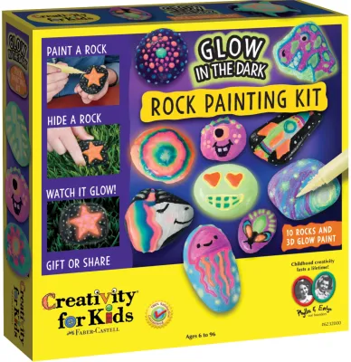 Faber-Castell Glow In The Dark Rock Painting Set
