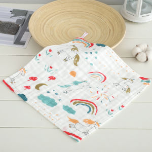 Cotton Baby Towel 6 Layer Soft Fast Dry Wash Cloth Newborn Kid Towels Baby Handkerchief Sapu Tangan 30x30cm 小孩毛巾