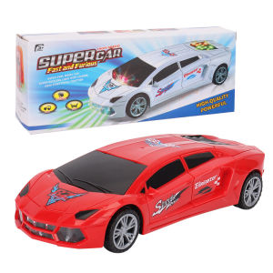 Electric 360 Rotation Police Car Vehicle with LED Light Deformation Rotating Car Police Cars Educational toy for kids