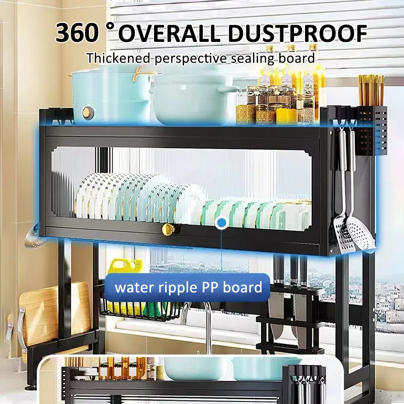 Type A Perspective Steel 2-Tier Dish Drying/Draining Rack with