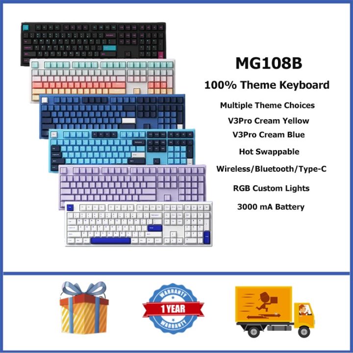 AKKO Monsgeek MG108B Wireless Mechanical Keyboard RGB Light Hot