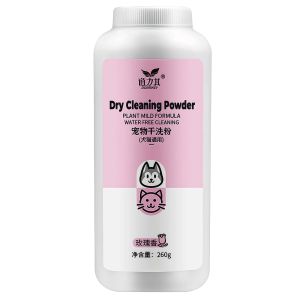 Anti Tick and Flea Pet Dry Cleaning Powder 260g Dry Shampoo Powder for Dog Cat Puppy Gentle Formula Waterless Bath Grooming Cleaning Pet Care Product