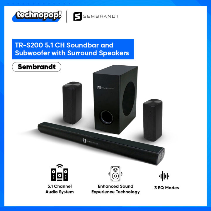 Sembrandt TR-S200 Soundbar and Subwoofer with Surround