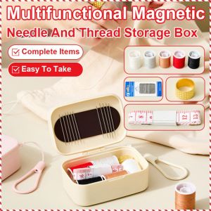 Needle and Thread Box Flexible Wire Box Thick Sewing Needles Needle-free Device Magnetic Design
