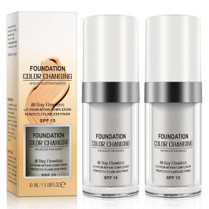 Color Changing Foundation 2 Pack Liquid Moisturizing Sunscreen 30ml