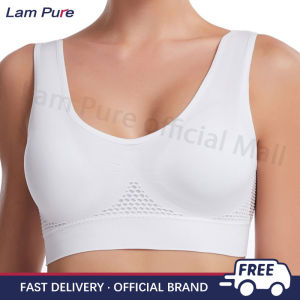 Lam Pure Women Bra Sport Breathable Hollow Out Bras Padded Bra Plus Size Wireless