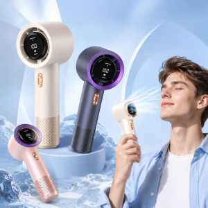MAJESTI USB Charging Handheld Turbo Fan Adjustable Speeds Strong Wind High-Speed Fan Mini Low Noise Cooling Fan Outdoor/Home/Office