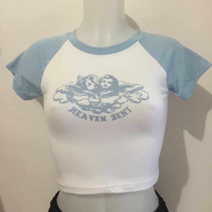 brandy melville bella heaven sent crop top, Women's Fashion, Tops, Other  Tops on Carousell