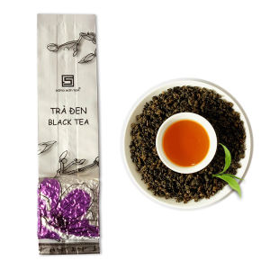 Trà Ô long làm quà l Trà Ô long đen nguyên lá Đông Sơn - Oolong Black Tea - Hương vị Caramel và hậu ngọt - Gói 100g