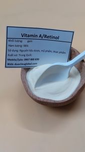 Bột Vitamin A nguyên liệu Retinol hàm lượng trên 98% cấp thực phẩm