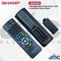 Remot Remote Tv Led Lcd Sharp Aquos Tanpa seting original pabrik. 