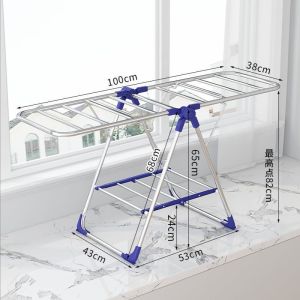 <MARV&CEBU.shop>Drying rack floor folding clothes rack indoor stainless steel drying rack baby clothes rack simple drying clothes rack