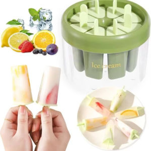 8 Grid Ice Popsicle Molds Plastics Ice Cream Mold DIY Dessert Popsicle Moulds Tray Ice Cube Maker
