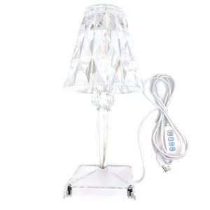 Đèn Bàn Kim Cương Đèn Trang Trí Acrylic Sạc USB Cho Phòng Ngủ Đèn Bàn Pha Lê Cạnh Giường Đèn LED Ban Đêm Quà Tặng Chiếu Sáng
