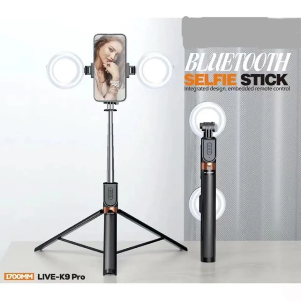 PLOKAMA 2024 New Arrival :Portable Tripod Bluetooth Selfie Stick