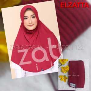 ZARIA CASUAL ELZATTA BERGO HIJAB INSTAN POLOS BASIC BAHAN JERSEY