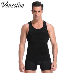 Mens Compression Slimming Body Shaper Vest Tummy Control Elastic Body Shaping Workout Waist Trainer Abdomen Weight Loss