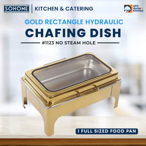 Rectangle Hydraulic Gold Chafing Dish Buffet Set Stainless Steel Buffet Warmer Chafers and Buffet Warmers Sets with Thick Frame for Catering