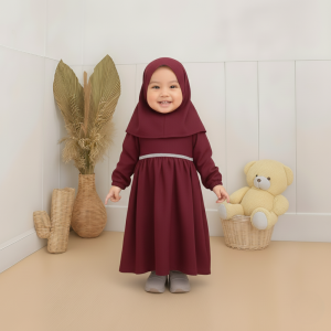 Kalissa - Gamis Bayi Perempuan Newborn Hitam 0 6 Bulan 18 bulan