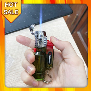 Hộp Quẹt Bật Lửa Khò Gas 1 Tia Kiêm Móc Hongbo Khóa Nhỏ Gọn Đẹp Độc Lạ - Dùng Gas Cao Cấp (KHÔNG CHỨA XĂNG GAS)