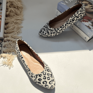 Sepatu Flat Shoes Leopard Wanita Korean Style Empuk Import Terbaru 2022 Balet Macan Polos Sisil Lancip