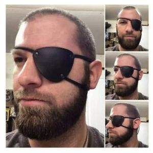 SNEAK Renaissance Style Pirate Eye Patches Medieval Style Adjustable Leather Eye Funny Vintage Cosplay Costume Accessories Halloween