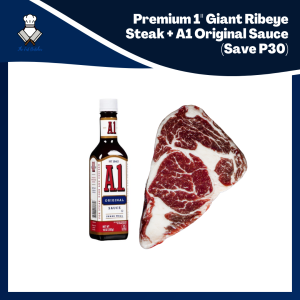 Premium 1" Giant Ribeye Steak + A1 Original Sauce (Bundle & Save) (The Fat Butcher)