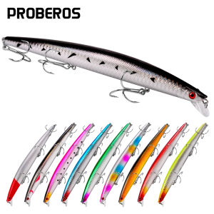PROBEROS 1pcs Siakap Killer Plastic Fish Minnow Floating Lure 18.5cm 24.5g Casting Fishing Baits with 4# Treble Hook Saltwater Tce Tackle DXM005