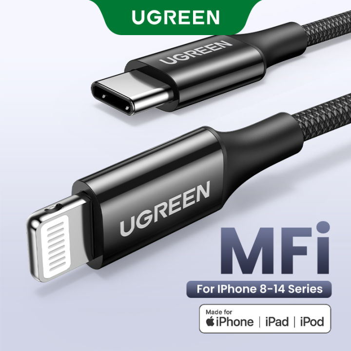 UGREEN USB C to Lightning Cable MFi Certified Charging Cable for 14 Pro MAX  14 Plus 13 Pro Max, 12 Pro Max 11 11Pro 11ProMAX 8Plus Model:90590