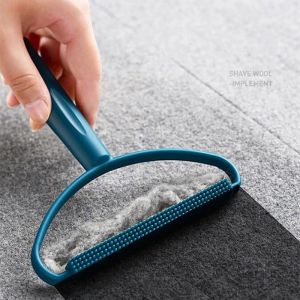 ที่กำจัดขนสัดว์เลี้ยงแบบพกพาได้อุปกรณ์ทำความสะอาดสองด้านเครื่องโกนหนวดผ้าพลัฌมีขนสำหรับเสื้อผ้าโซฟาสุนัขแมว