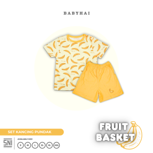 BABY HAI Fruit Basket - Kancing Pundak Baju Pendek Celana Pendek Bayi