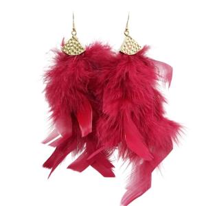 Feather Drop Earrings With Handcrafted Tassels Detailing Lightweight Comfortable Feather Ear Drops Gift