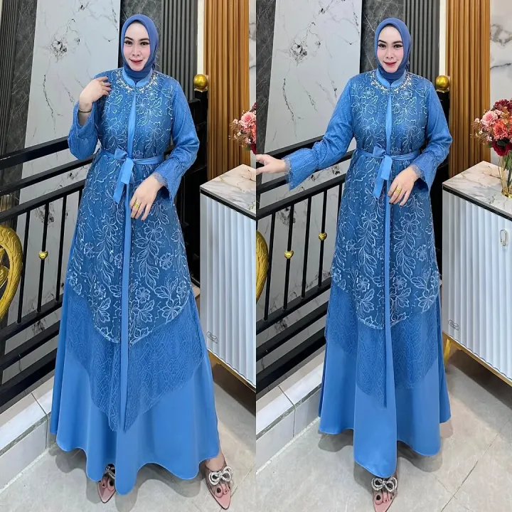 Gamis%20wanita%20pesta%20Kondangan%20Full%20Brukat%20dua%20Layer%20Series%20Coklat%20mahogani%20Terbaru%202026%20Ceisya%20dress%20bahan%20Velvet%20Premium%20Dress%20wanita%20Bridesmaid%20Look%20Ukuran%20M%20L%20XL%20XXL%20-%20Image%205