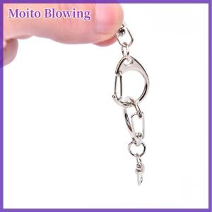 Moito 10pcs DIY Polished Keyring Keychain Split Ring Short Chain Key Rings