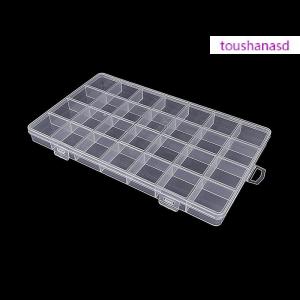 toushanasd 28ช่องกล่องพลาสติกใสกล่องจัดระเบียบจัดระเบียบจัดระเบียบกล่องพลาสติกสี่เหลี่ยมสำหรับการแต่งหน้าที่บ้านอุปกรณ์เครื่องประดับ