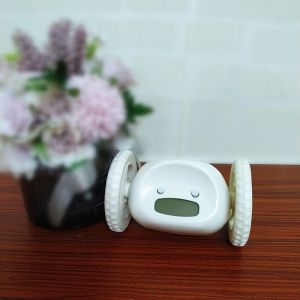 BEITE Silent Moving Whee Alarm Clock Unique Magical Lazy Alarm Clock Creative Running Wheel Clock Students