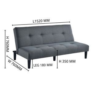 Furniture Direct MEGAN 3 Seater Vintage Style Retro design Sofa Bed-Vintage Brown