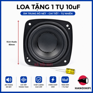 Loa Mid Treble Boombox 3 3 inch 4ohm 40w âm mid cực ngọt độ nhạy cao từ Hà Nội Hifi ( Tặng tụ 10uF)