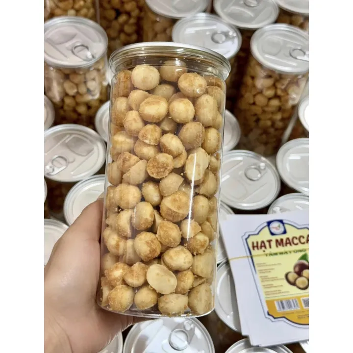 Nhân macca vỡ sấy mật ong, nhân macca nướng mật ong đóng gói zip 500g